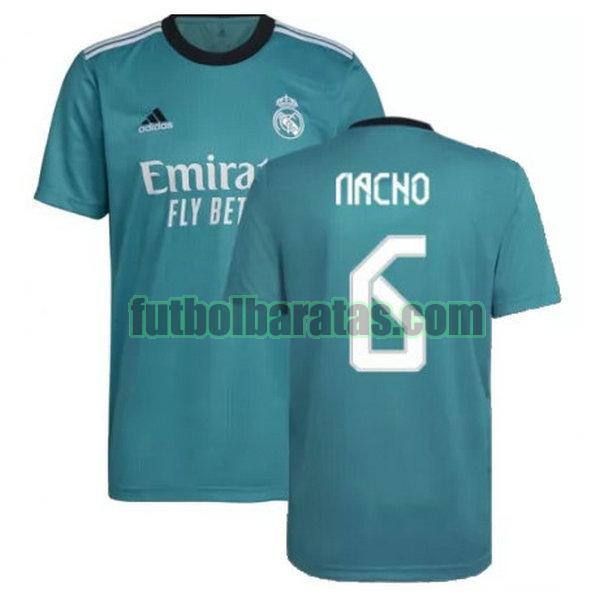 camiseta nacho 6 real madrid 2021 2022 verde tercera