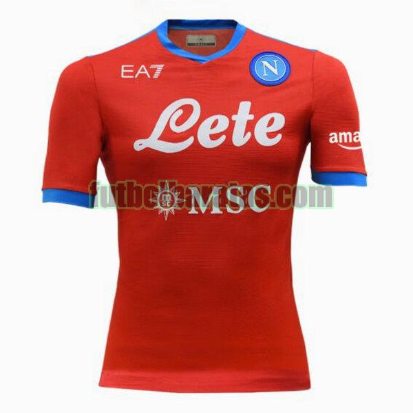 camiseta napoli 2021 2022 rojo tercera