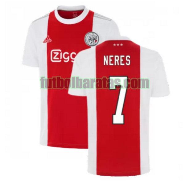 camiseta neres 7 ajax 2021 2022 rojo blanco primera