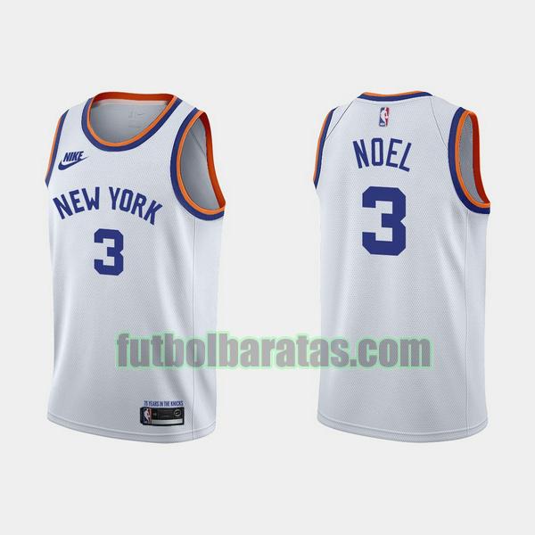 camiseta nerlens noel 3 new york knicks blanco hombre