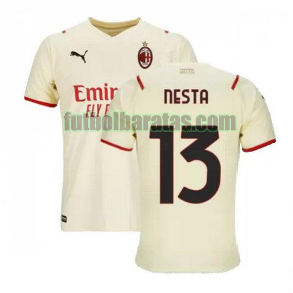 camiseta nesta 13 ac milan 2021 2022 blanco segunda