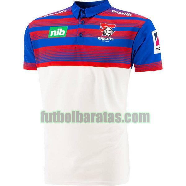 camiseta newcastle knights 2021 blanco media polo