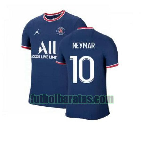 camiseta neymar 10 paris saint germain 2021 2022 azul primera