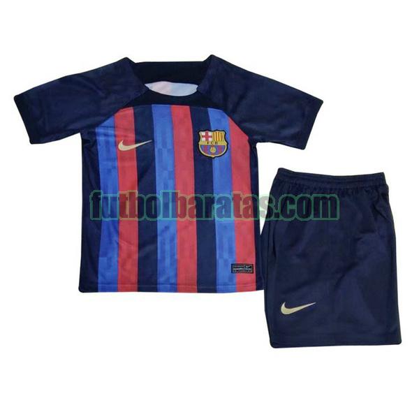 camiseta nino barcelona 2022 2023 rojo azul primera