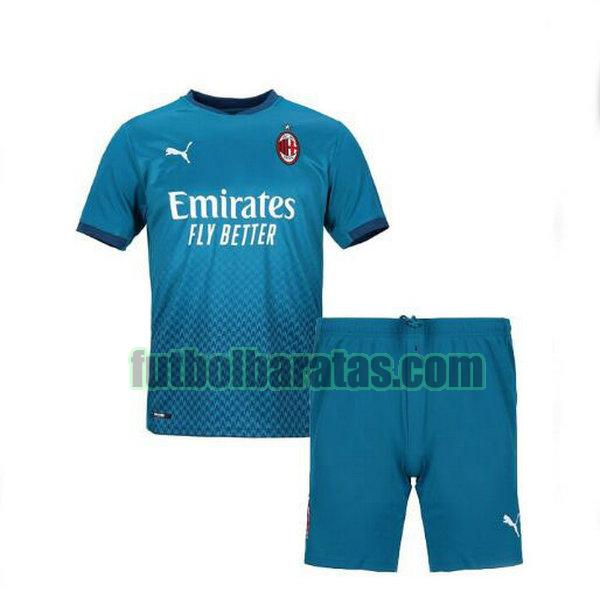 camiseta niño ac milan 2020-2021 azul tercera