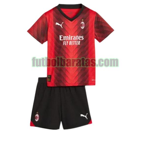 camiseta niño ac milan 2023 2024 rojo primera