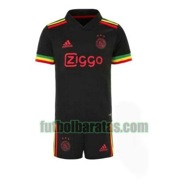 camiseta niño ajax 2021 2022 negro tercera