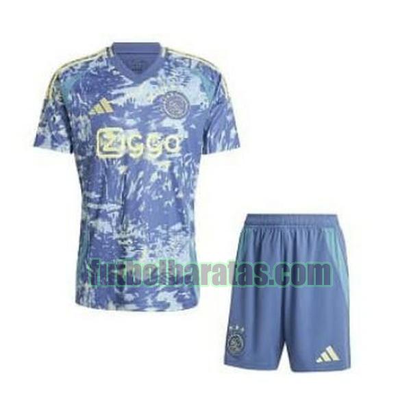 camiseta niño ajax 2024 2025 azul segunda