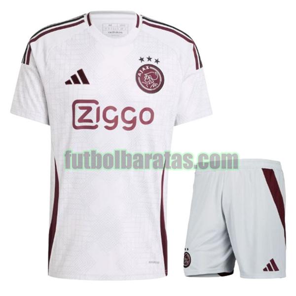 camiseta niño ajax 2024 2025 blanco tercera