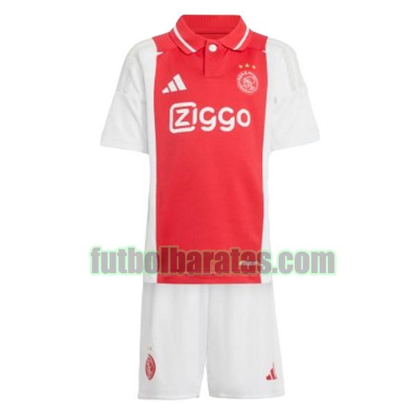 camiseta niño ajax 2024 2025 rojo blanco primera