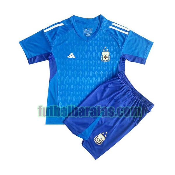 camiseta niño argentina 2023 azul portero