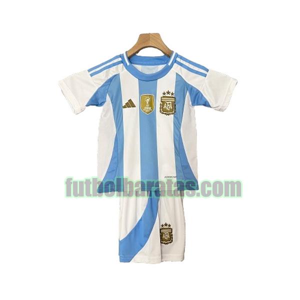 camiseta niño argentina 2024 azul blanco primera