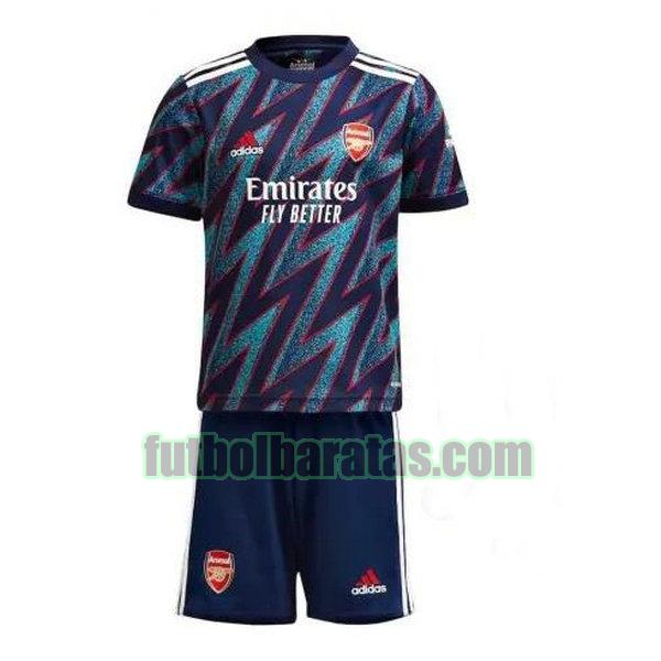 camiseta niño arsenal 2021 2022 azul tercera