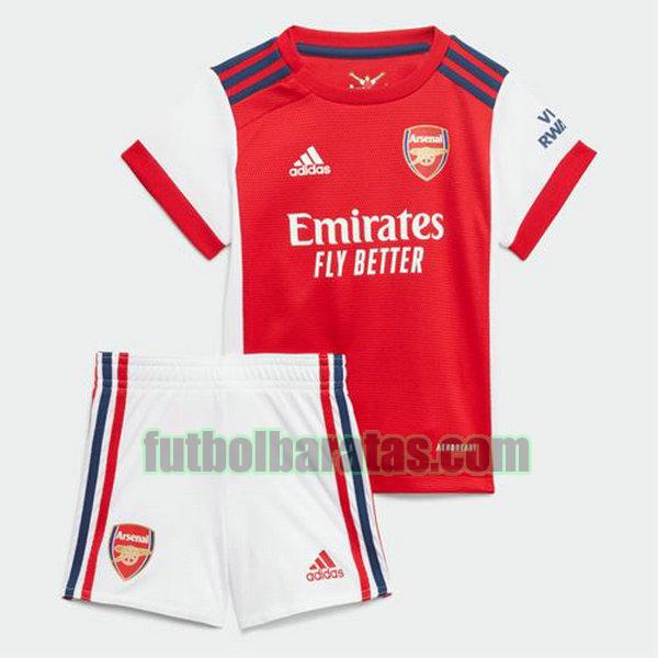 camiseta niño arsenal 2021 2022 rojo primera