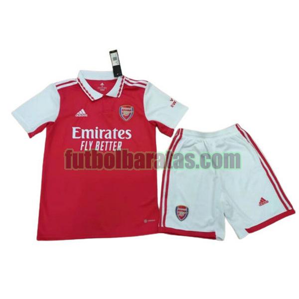 camiseta niño arsenal 2022 2023 rojo blanco primera