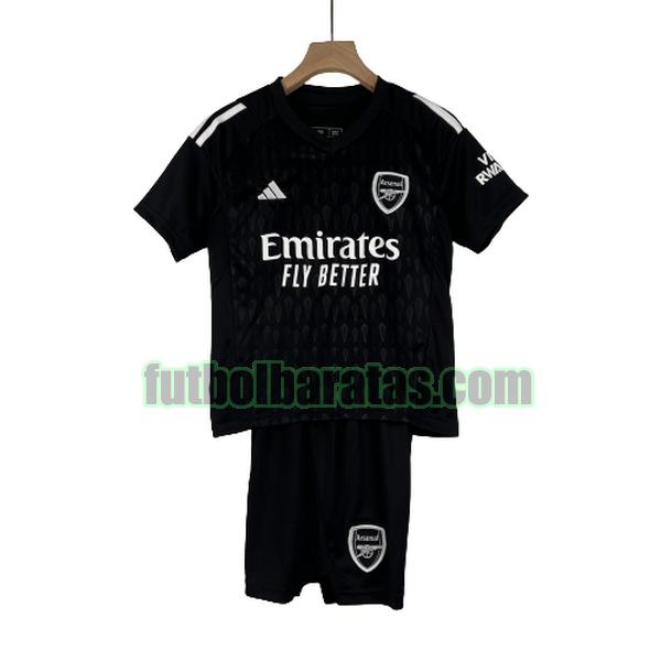 camiseta niño arsenal 2023 2024 negro portero