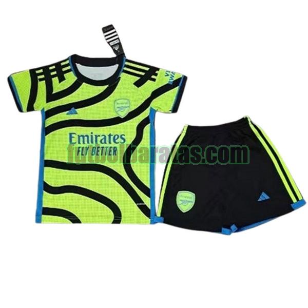 camiseta niño arsenal 2023 2024 verde segunda