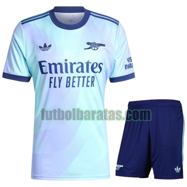 camiseta niño arsenal 2024 2025 azul verde tercera