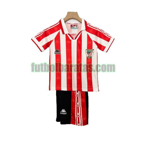 camiseta niño athletic bilbao 1995 1997 blanco rojo primera