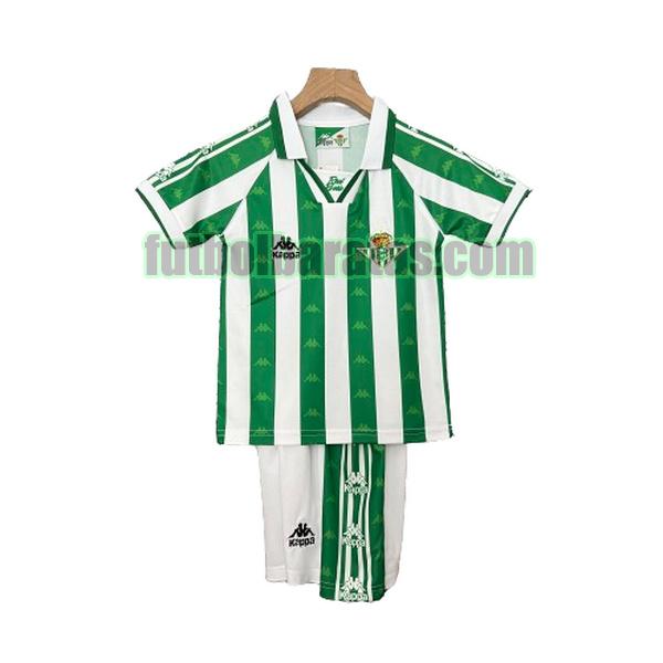 camiseta niño athletic bilbao 1995 1997 blanco verde primera
