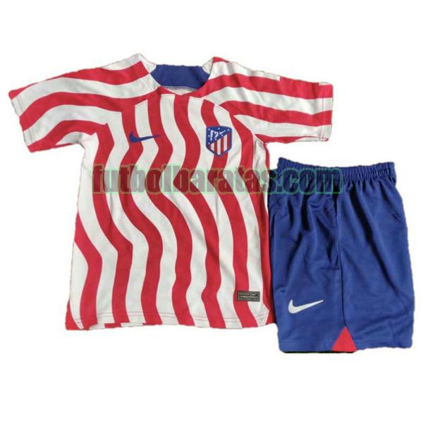 camiseta niño atletico madrid 2022 2023 rojo blanco primera