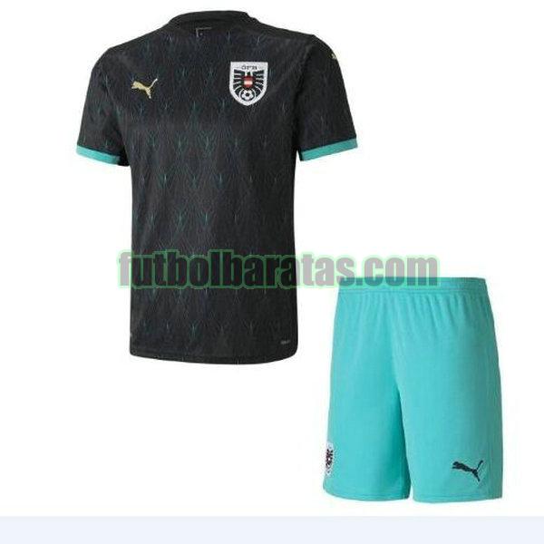 camiseta niño austria 2021 2022 negro segunda