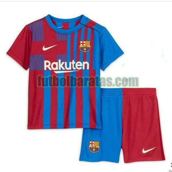 camiseta niño barcelona 2021 2022 rojo azul primera