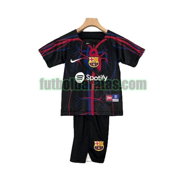 camiseta niño barcelona 2024 negro special edition