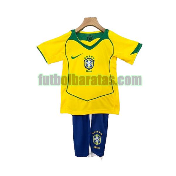camiseta niño brasil 2004 amarillo primera