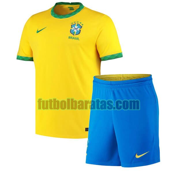 camiseta niño brasil 2020 amarillo primera