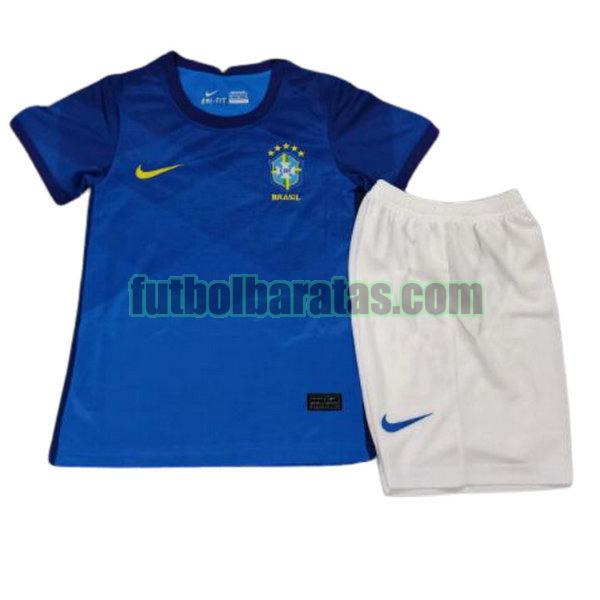 camiseta niño brasil 2020 azul segunda
