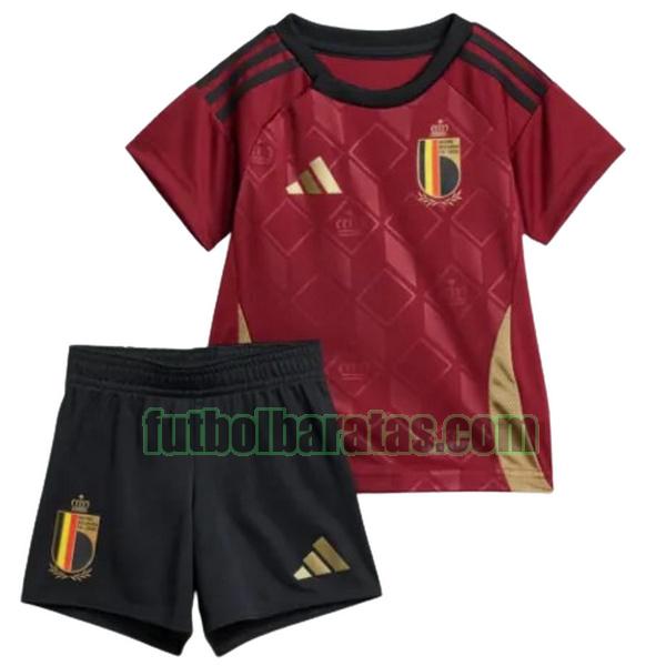 camiseta niño bélgica 2024 rojo primera