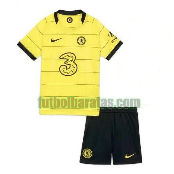 camiseta niño chelsea 2021 2022 amarillo segunda