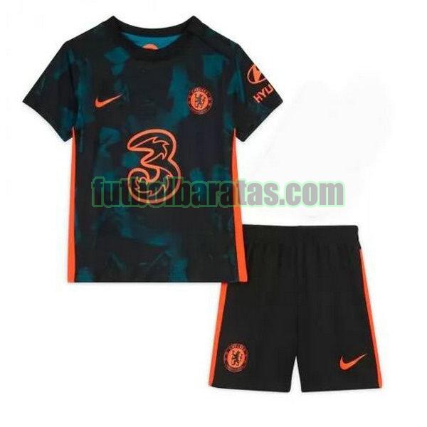 camiseta niño chelsea 2021 2022 negro tercera