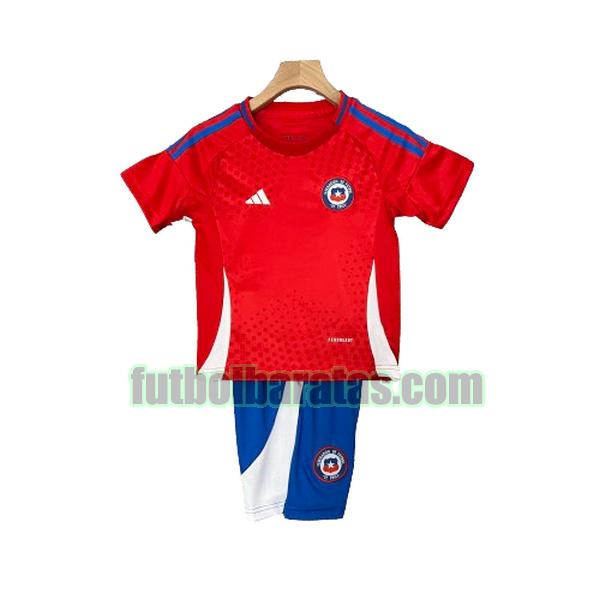 camiseta niño chile 2024 rojo primera