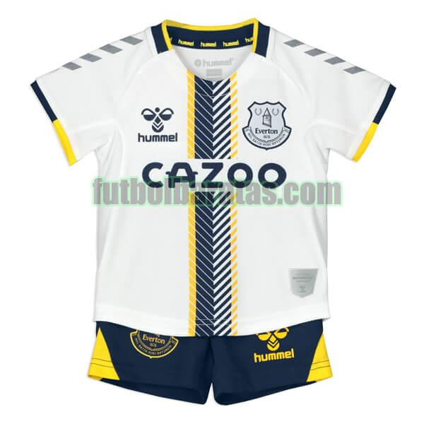 camiseta niño everton 2021 2022 blanco tercera