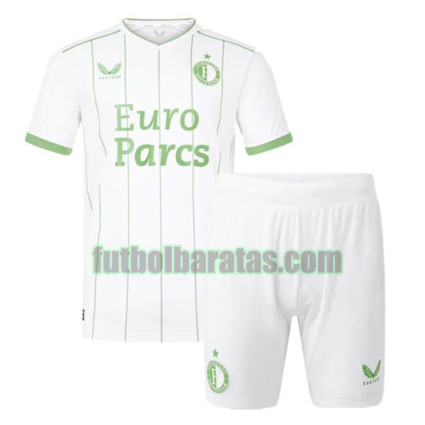 camiseta niño feyenoord 2023 2024 blanco tercera