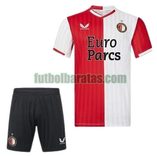 camiseta niño feyenoord 2023 2024 rojo blanco primera