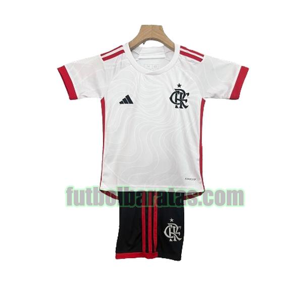 camiseta niño flamengo 2024 2025 blanco segunda