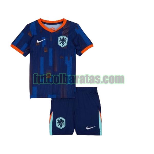 camiseta niño holanda 2024 azul segunda