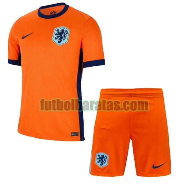 camiseta niño holanda 2024 naranja primera