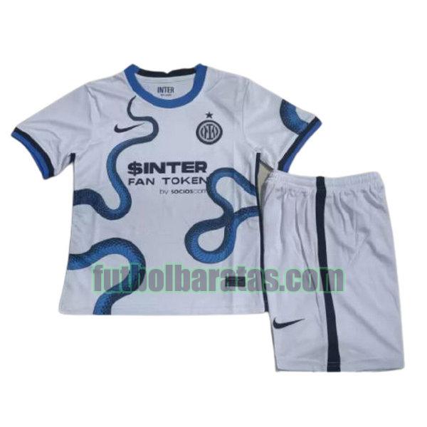 camiseta niño inter milán 2021 2022 blanco segunda