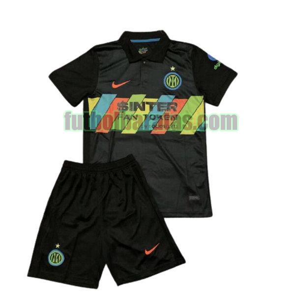 camiseta niño inter milán 2021 2022 negro tercera