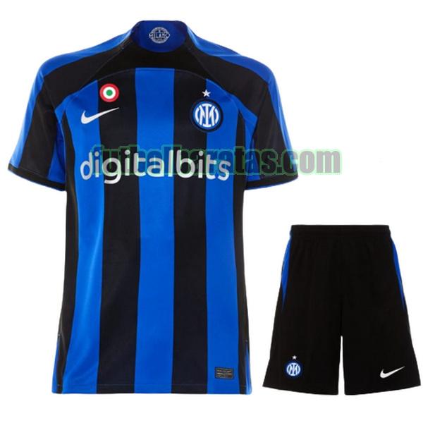 camiseta niño inter milán 2022 2023 azul negro primera