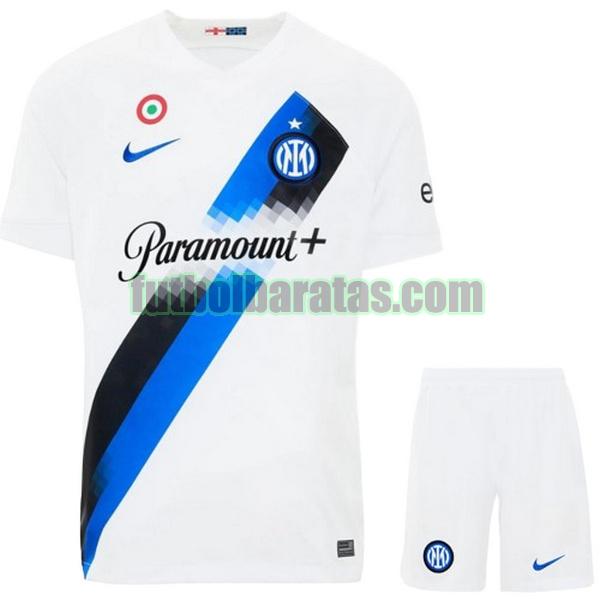 camiseta niño inter milán 2023 2024 blanco seunda