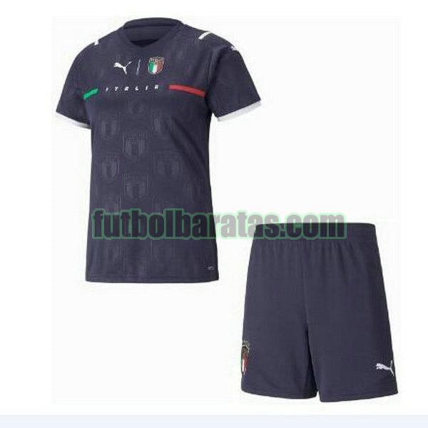 camiseta niño italia 2021 2022 negro portero