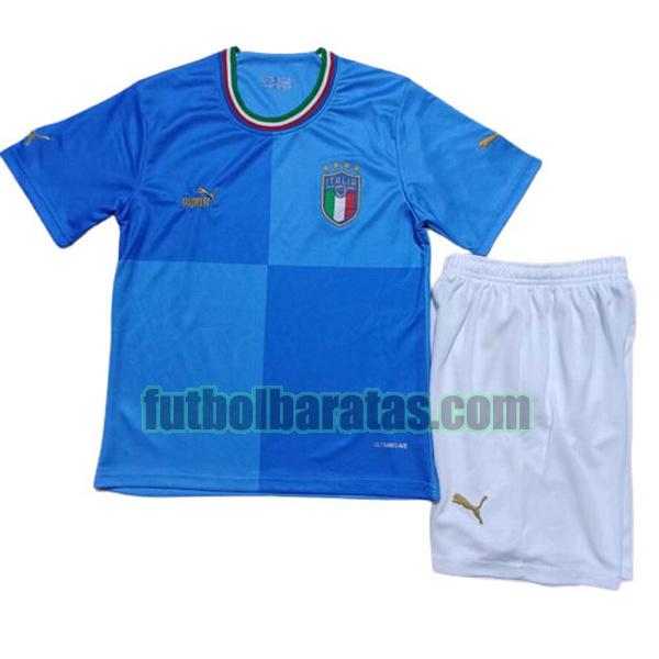 camiseta niño italia 2022 2023 azul primera