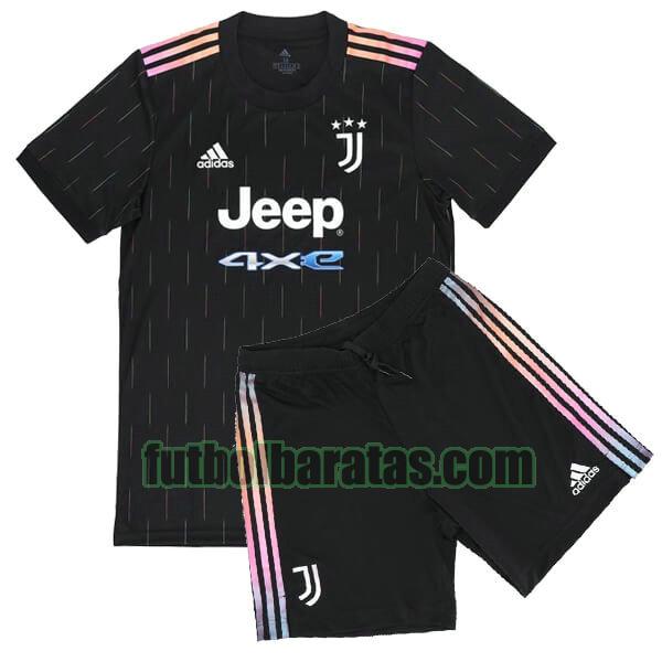 camiseta niño juventus 2021 2022 negro segunda