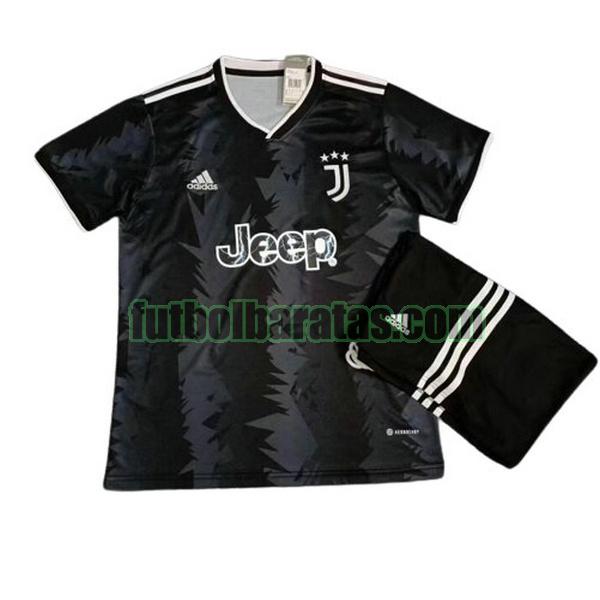 camiseta niño juventus 2022 2023 negro segunda