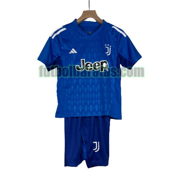 camiseta niño juventus 2023 2024 azul portero